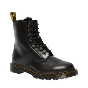 Dr. Martens Women's Serena Faux Fur Lined Black  Learger Boots US Size 7